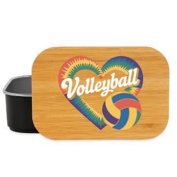 Volleyball Heart Volleyball Players - Lunch Box - black - Front
