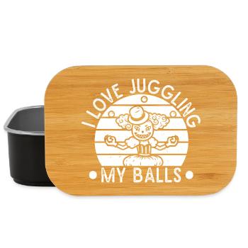 Circus Graphic I Love Juggling Balls Circus Gift - Lunch Box - black - Front