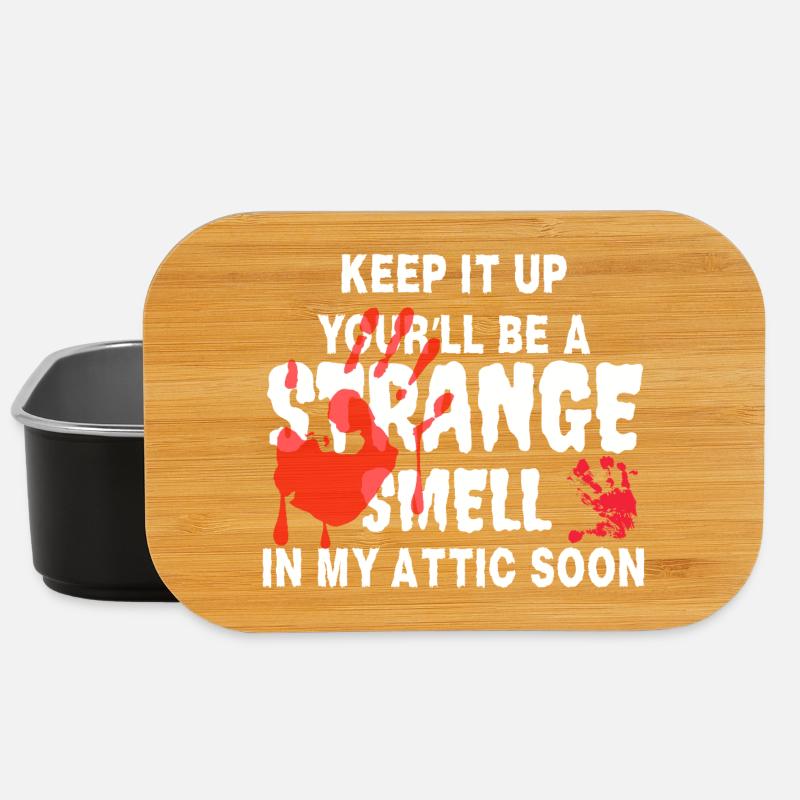 Attic Echoes Red Hand - Lunch Box - black