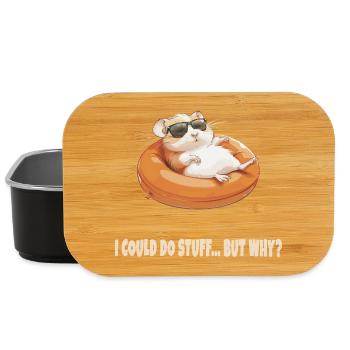 Je pouvais faire des trucs... Mais pourquoi ? | Drôle de hamster paresseux - Boîte à goûter - noir - Devant