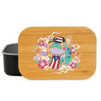 Pastel Goth Kawaii Coqui Puerto Rico - Lunch Box - black - Front
