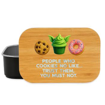 Chemise à muffins drôle Cookie Donut pour les amateurs de sucreries - Boîte à goûter - noir - Devant
