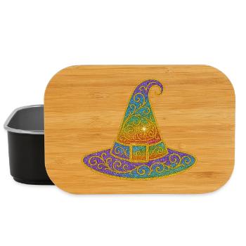 Bunt funkelnder Hexenhut - Lunch Box - Schwarz - Vorne