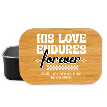 Son amour dure éternellement Psaume 136 Foi - Boîte à goûter - noir - Devant