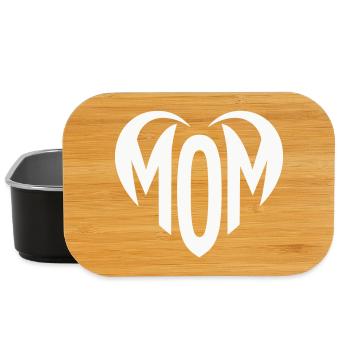 Heart Shape Mom Lettertype voor Mama's Moeders, Moeders, Mama's - Lunchbox - zwart - Voor