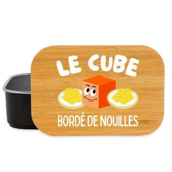 Le Cube Bordé de Nouilles - Boîte à goûter - noir - Devant