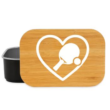  Heart + Table Tennis – Ping-Pong Lover - Lunch Box - black - Front