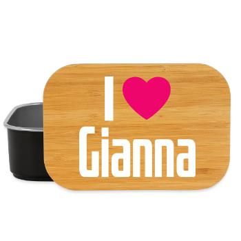 J’aime Gianna Cœur Rose J’aime Gianna - Boîte à goûter - noir - Devant