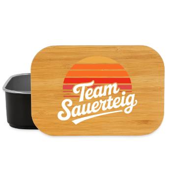 Team Sauerteig Sonnenuntergang - Lunch Box - Schwarz - Vorne