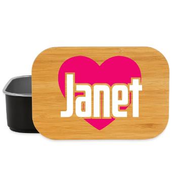I Love Janet Pink Heart I Love Janet - Lunch Box - black - Front