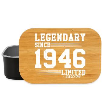 Legendary since 1946 80 Years Gift Birthday - Lunch Box - black - Front