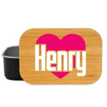 I Love Henry Pinkes Herz Ich liebe Henry - Lunch Box - Schwarz - Vorne
