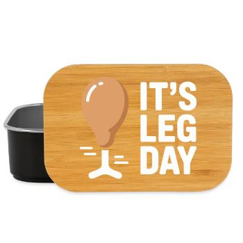 C’est la journée des jambes Journée de triche à la salle de sport Être entraînement Fitness - Boîte à goûter - noir - Devant