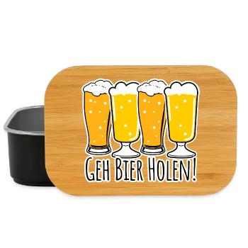 Geh Bier holen! - Lunch Box - Schwarz - Vorne