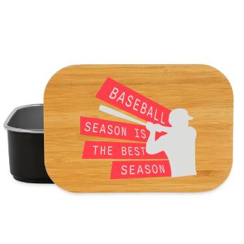 La saison de baseball est la meilleure saison des sports de fans - Boîte à goûter - noir - Devant
