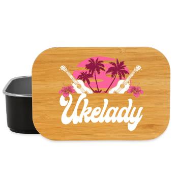 Hawaiian Ukulele Uke Ukelady - Lunch Box - Schwarz - Vorne