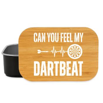 Darts "Can you fell my Dartbeat" Heartbeat Tote Bag - Lunch Box - black - Front
