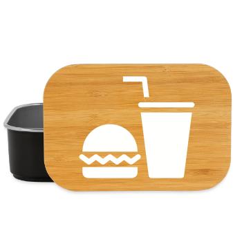 Fast food, burgers, food trucks - Lunch Box - black - Front