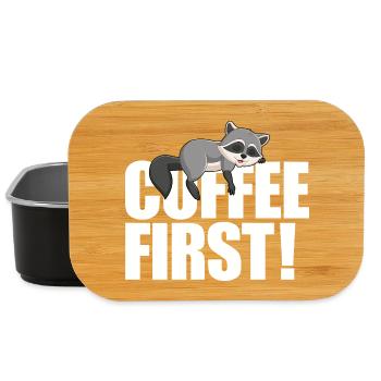 Waschbärkaffee zuerst - Lunch Box - Schwarz - Vorne