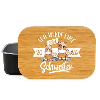 I'm going to be a big sister 2026 baby - Lunch Box - black - Front
