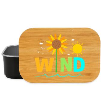 Windrad Windenergie Windkraft - Lunch Box - Schwarz - Vorne