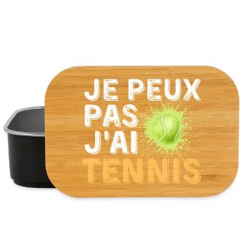 Graphic Original I Can't I Tennis - Lunch Box - black - Front