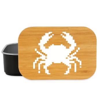 Pixel crab design - Lunch Box - black - Front
