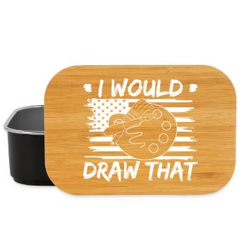 Peintre d’art drôle, je préférerais peindre, dessiner. - Boîte à goûter - noir - Devant