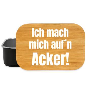 Ich mach mich aufn Acker - Lunch Box - Schwarz - Vorne