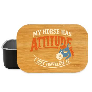 Horse Mood Humor Experienced Horse Owner - Lunch Box - black - Front