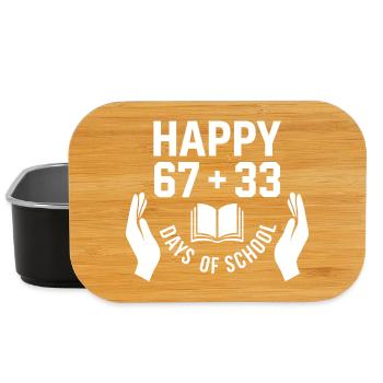 Happy 100 Days of School Celebration Design - Lunch Box - black - Front