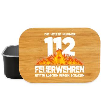 Fire brigade 112 the hot number - Lunch Box - black - Front
