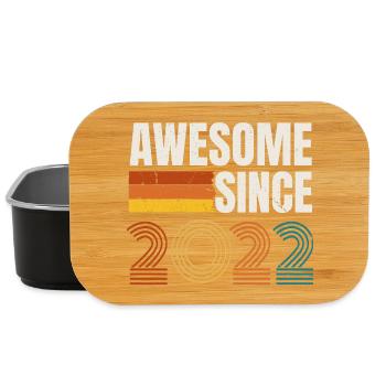 Awesome Since 2022 Retro Vintage Birthday - Lunch Box - black - Front