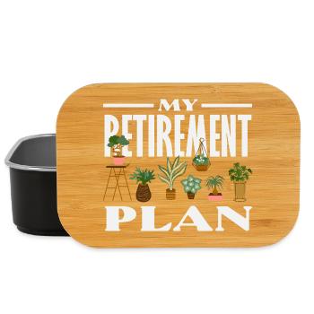 Pflanzenliebhaber Mein Ruhestandsplan Pflanzen - Lunch Box - Schwarz - Vorne