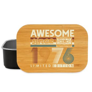 Cadeau vintage pour le 50e anniversaire rétro de 1976 - Boîte à goûter - noir - Devant