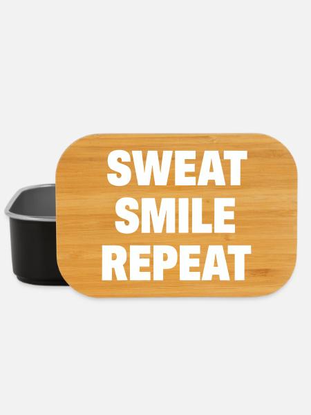 Sweat Smile Repeat - Lunch Box - black