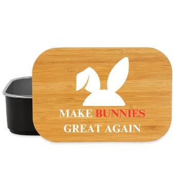 Make bunnies great again - Lunch Box - black - Front