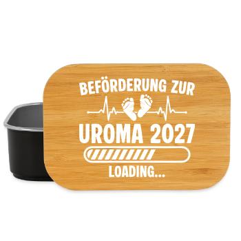 Annonce de la grossesse Arrière-grand-mère enceinte 2027 - Boîte à goûter - noir - Devant
