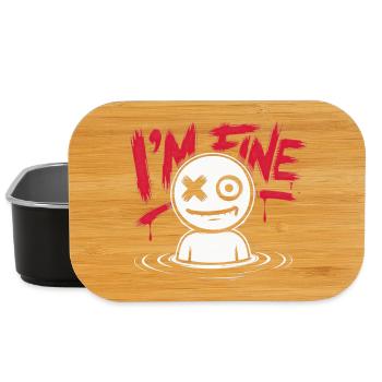I'm fine. Everything is fine – lustiger Spruch - Lunch Box - Schwarz - Vorne