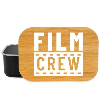 Minimalist CREW lettering in white - Lunch Box - black - Front
