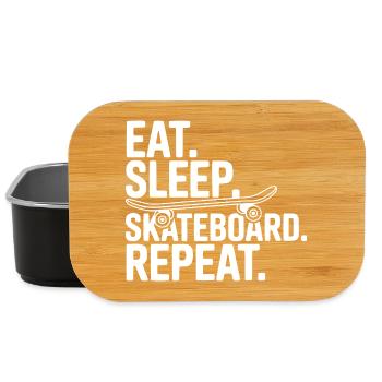 Iss. Schlaf. Skateboard. Wiederholen. - Lunch Box - Schwarz - Vorne