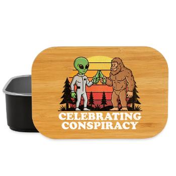 Alien Bigfoot UFO Sasquatch Believers Raumschiff - Lunch Box - Schwarz - Vorne