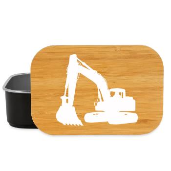 Excavator silhouette for building design - Lunch Box - black - Front