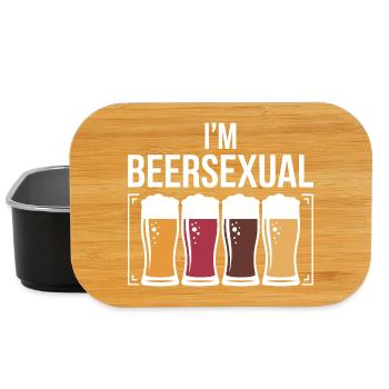 Ich bin biersexuell lustiger Biertrinkender Humor Zitat - Lunch Box - Schwarz - Vorne