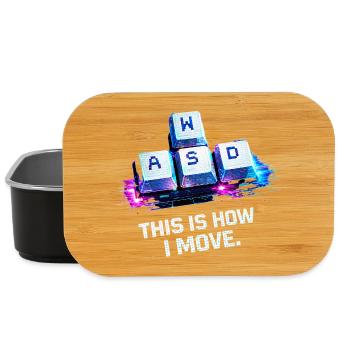 Funny Gaming Keyboard WASD My Cardio Gamer - Lunch Box - black - Front