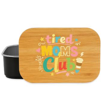 Club des mamans fatiguées - Humour des mamans cafétériques - Boîte à goûter - noir - Devant