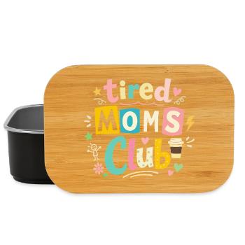 Club des mamans fatiguées - Humour des mamans cafétériques - Boîte à goûter - noir - Devant