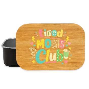 Club des mamans fatiguées - Humour des mamans cafétériques - Boîte à goûter - noir - Devant