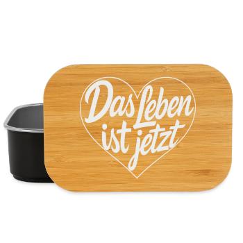 Das Leben ist Jetzt Herz - Lunch Box - Schwarz - Vorne