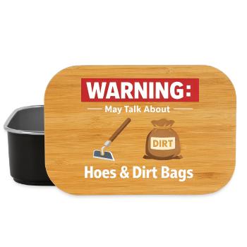 Warning: Can get over hoes and dirt bags in the garden - Lunch Box - black - Front